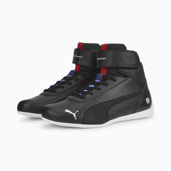 BMW M Motorsport Neo Cat Mid Motorsport Shoes, Puma Black-Puma Black, large-ZAF
