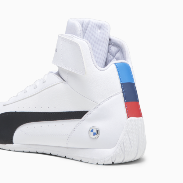 BMW M Motorsport Neo Cat Mid Motorsport Shoes, PUMA White-PUMA Black, large-ZAF