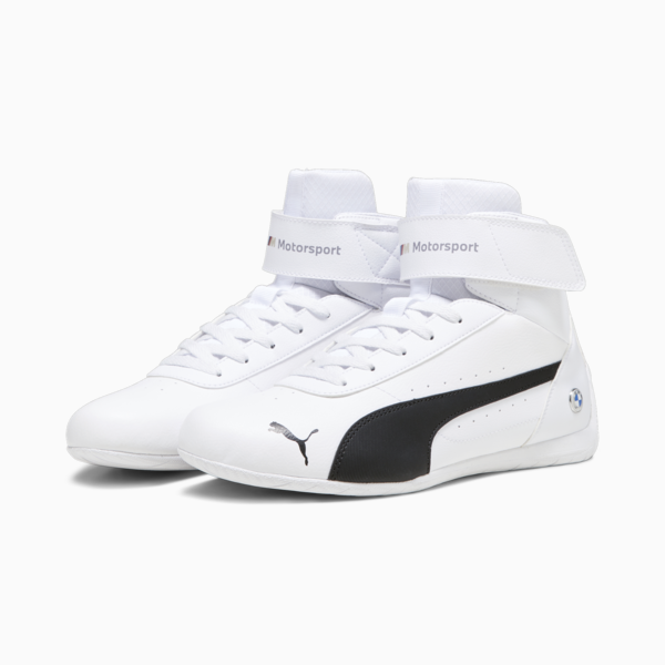 BMW M Motorsport Neo Cat Mid Motorsport Shoes, PUMA White-PUMA Black, large-ZAF