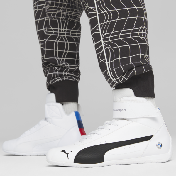 BMW M Motorsport Neo Cat Mid Motorsport Shoes, PUMA White-PUMA Black, large-ZAF