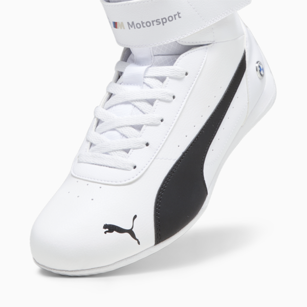 BMW M Motorsport Neo Cat Mid Motorsport Shoes, PUMA White-PUMA Black, large-ZAF