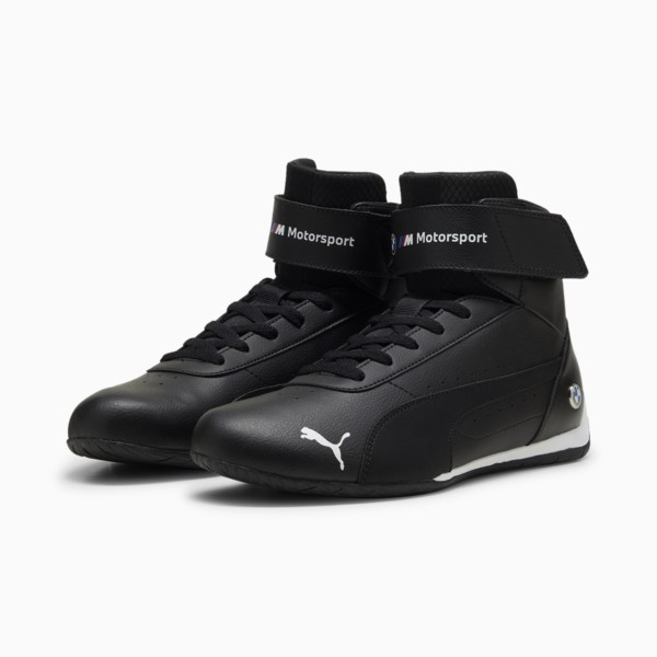 BMW M Motorsport Neo Cat Mid Motorsport Shoes, PUMA Black-PUMA White-Pop Red, large-ZAF