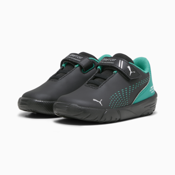 Mercedes-AMG Petronas Drift Cat Decima Toddlers' Motorsport Shoes, PUMA Black-Spectra Green, large-ZAF