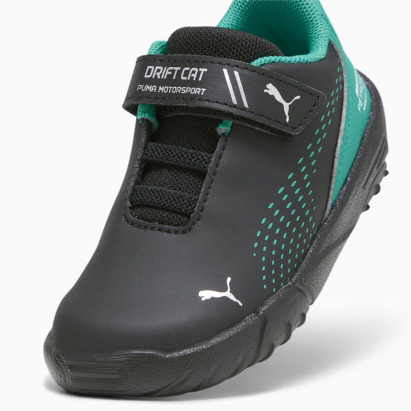 Mercedes-AMG Petronas Drift Cat Decima Toddlers' Motorsport Shoes, PUMA Black-Spectra Green, large-ZAF