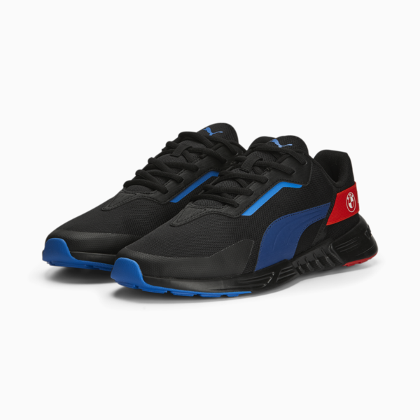 BMW M Motorsport Tiburion Logo Motorsport Sneakers, PUMA Black-Pro Blue-Pop Red, large-ZAF