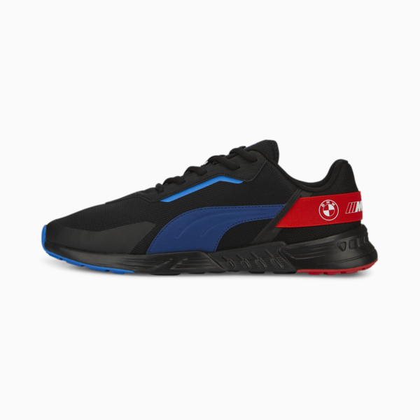 BMW M Motorsport Tiburion Logo Motorsport Sneakers, PUMA Black-Pro Blue-Pop Red, large-ZAF