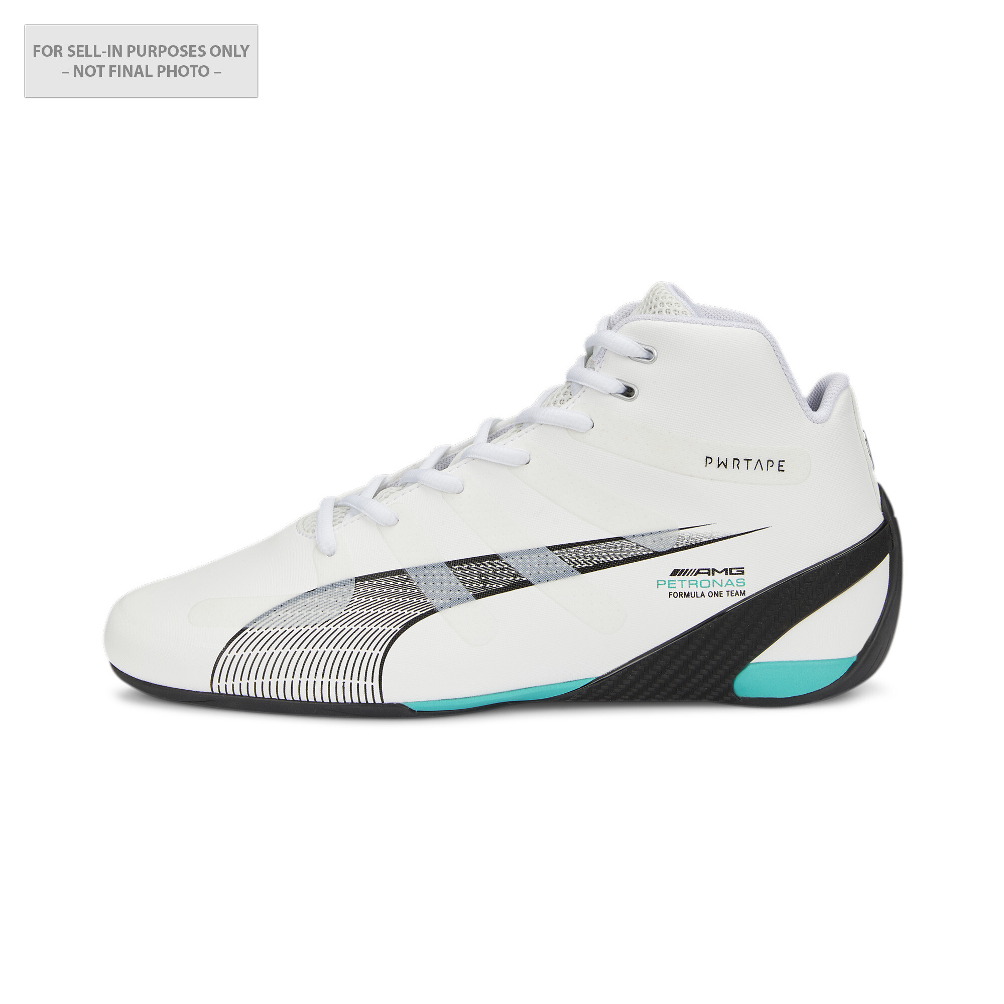 Puma Mercedes-AMG Petronas Motorsport Carbon Cat Mid Driving Shoes, White, Size 39, Shoes