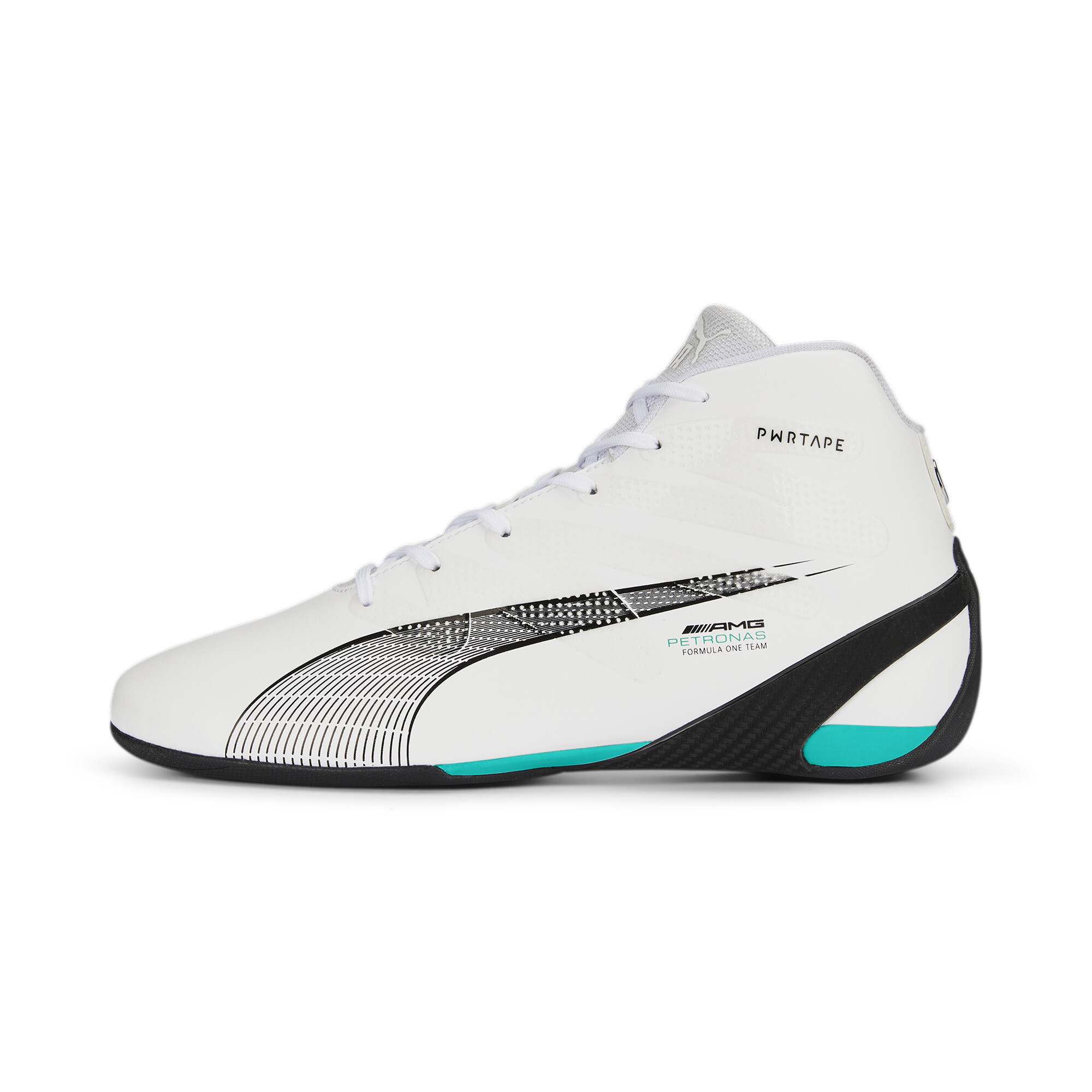 Puma Mercedes-AMG Petronas Motorsport Carbon Cat Mid Driving Shoes, White, Size 39, Shoes