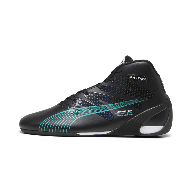 

Men's PUMA Mercedes-AMG Petronas Motorsport Carbon Cat Mid Driving Shoes, Black/gray/green