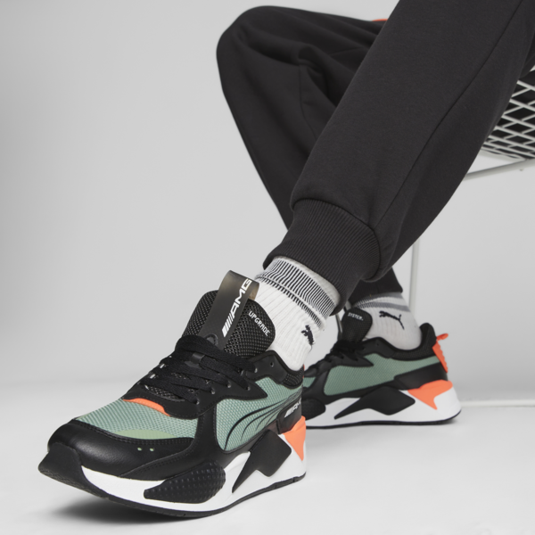 Mercedes-AMG Motorsport RS-X Motorsport Shoes, PUMA Black-Dusty Green-Neon Sun, large-ZAF