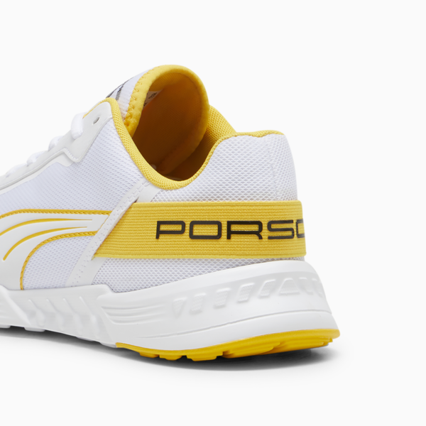Porsche Legacy Tiburion Logo Motorsport Sneakers, PUMA White-Sport Yellow, large-ZAF
