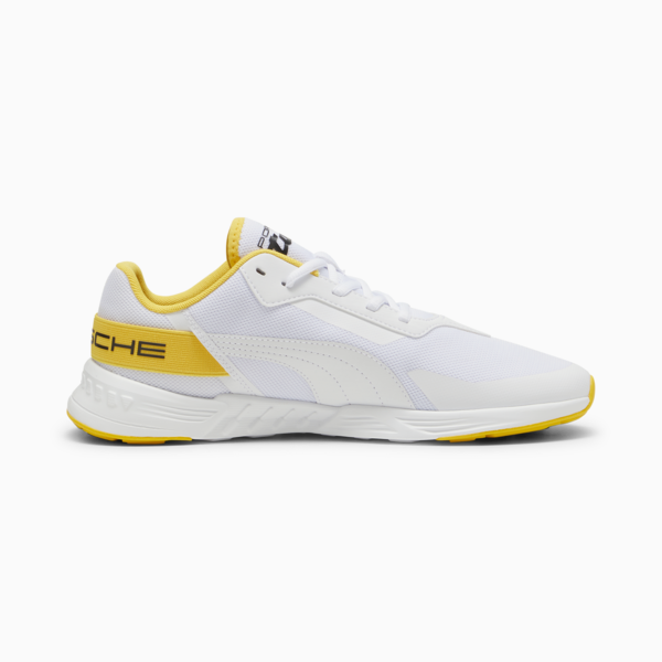 Porsche Legacy Tiburion Logo Motorsport Sneakers, PUMA White-Sport Yellow, large-ZAF