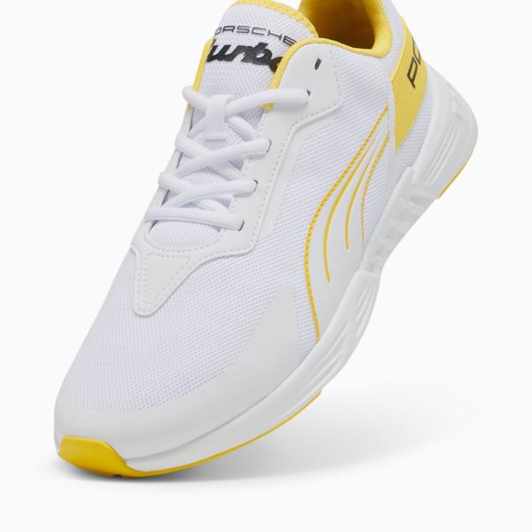 Porsche Legacy Tiburion Logo Motorsport Sneakers, PUMA White-Sport Yellow, large-ZAF