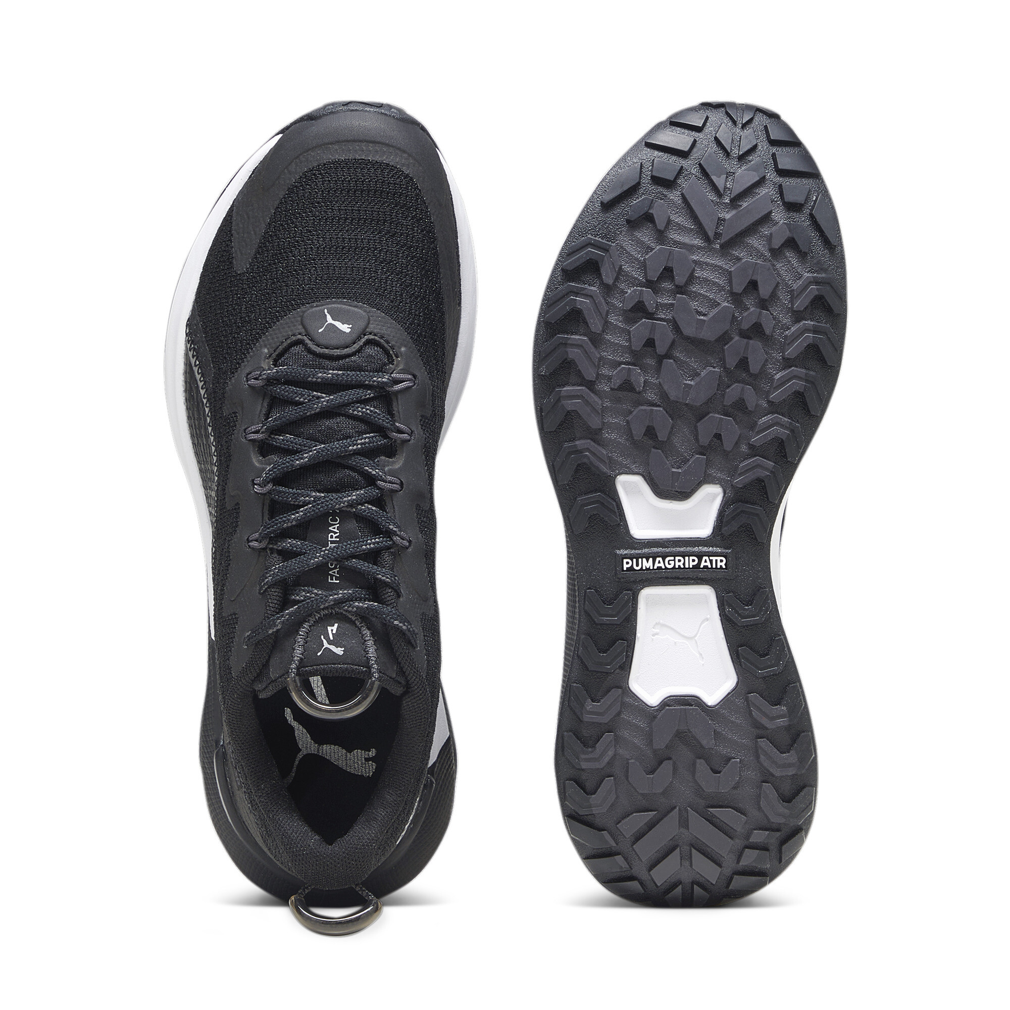 Women's PUMA Fast-Trac NITRO 2 Trail Running Shoes In Black, Size EU 41