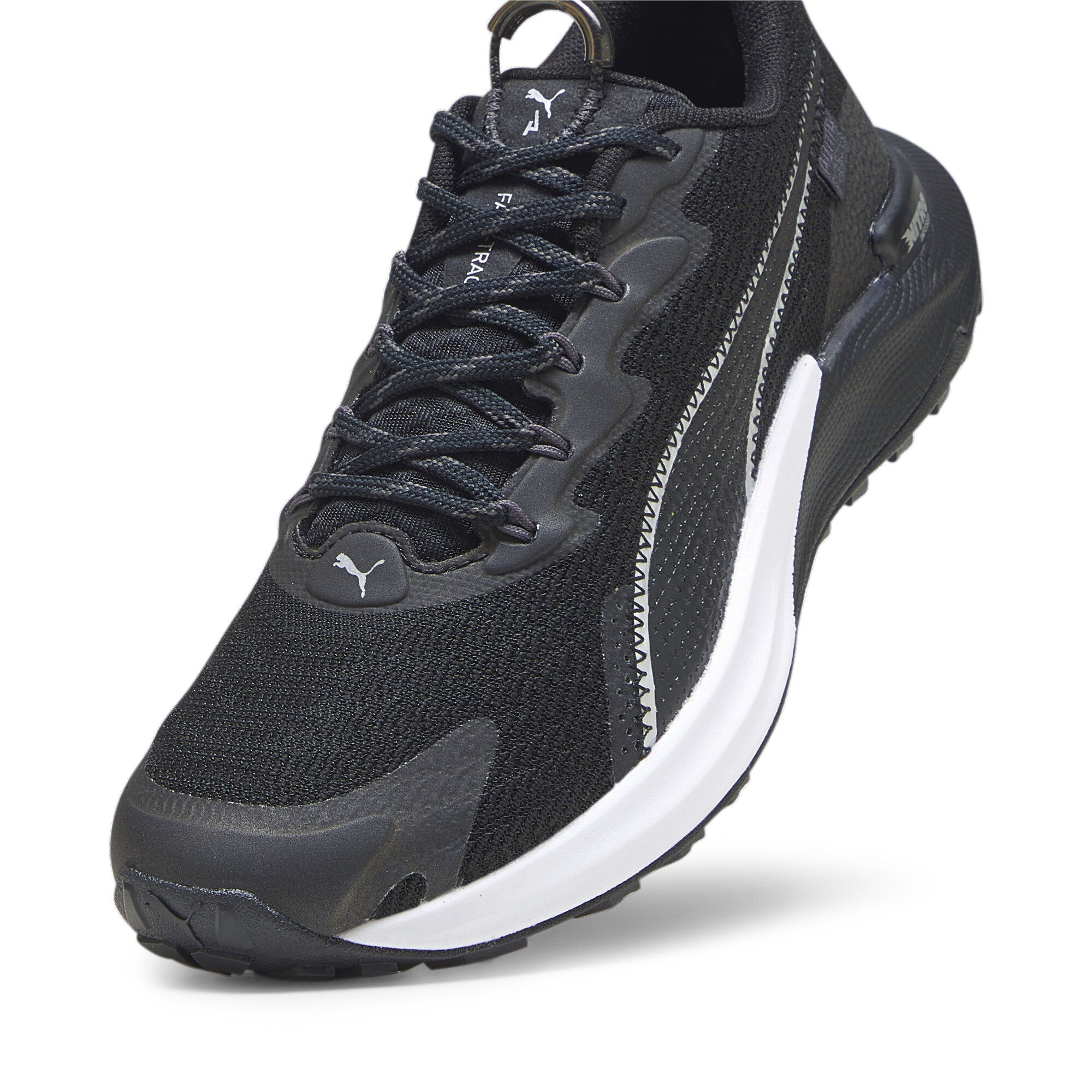 Women's PUMA Fast-Trac NITRO 2 Trail Running Shoes In Black, Size EU 40.5