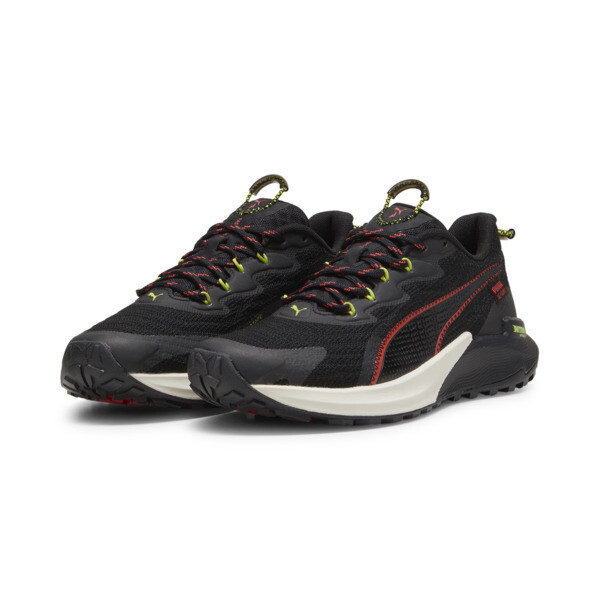 Zapatillas de trail running Fast-Trac NITRO 2 para mujer, PUMA Black-Active Red-Lime Pow, large-ARG