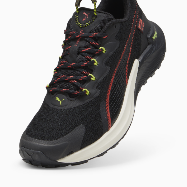 Zapatillas de trail running Fast-Trac NITRO 2 para mujer, PUMA Black-Active Red-Lime Pow, large-ARG