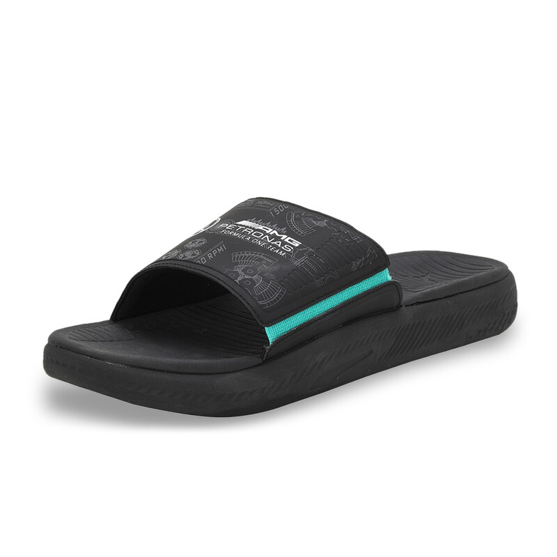 

Men's PUMA Mercedes AMG Petronas F1 SOFTRIDE Slides, Black/gray/green