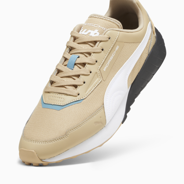 Porsche Legacy SPEEDFUSION Driving Shoes, Sand Dune-PUMA White-PUMA Black, large-ZAF