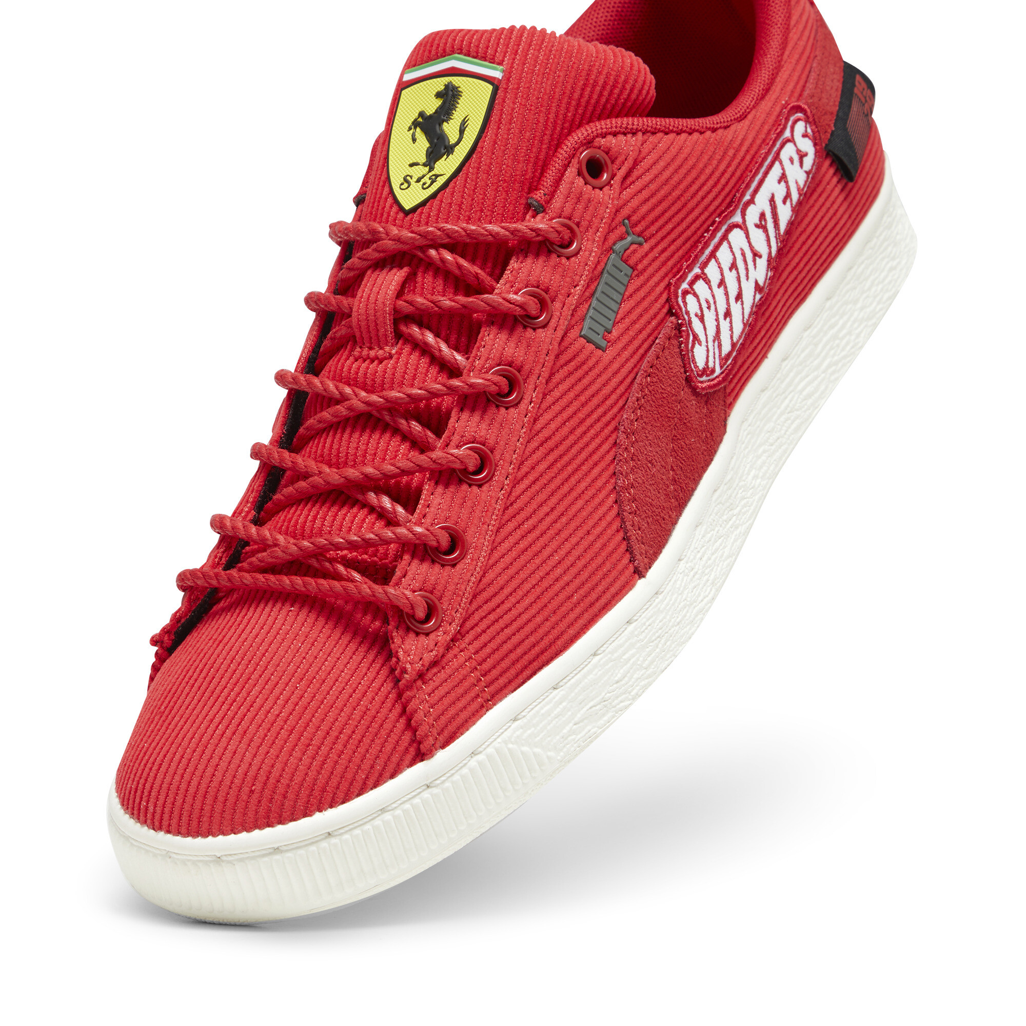 Men's PUMA Scuderia Ferrari Clyde Sneakers In Red, Size EU 45