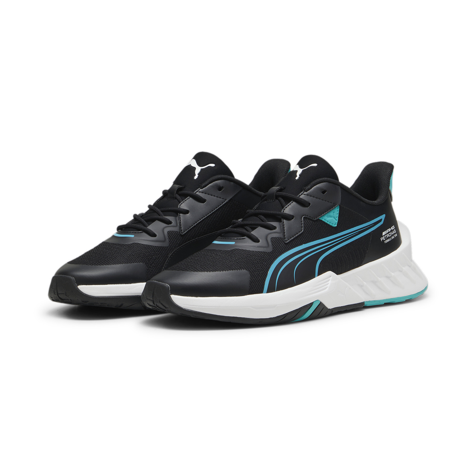 Men's PUMA Mercedes-AMG PETRONAS Maco SL 2.0 Driving Shoes In Black, Size EU 38.5