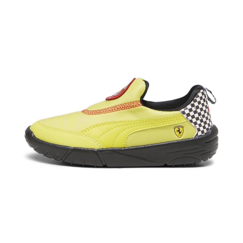 PUMA Scuderia Ferrari Bao Kart Kid's Driving Shoes in Black/Yellow size 10-Y