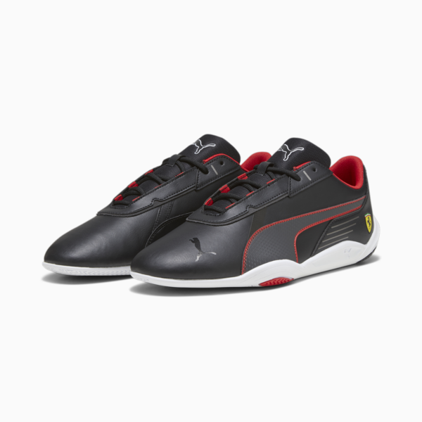Scuderia Ferrari R-Cat Machina Driving Shoes, PUMA Black-PUMA White, large-ZAF