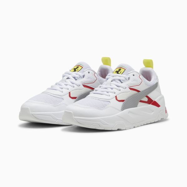 Scuderia Ferrari Trinity Sneakers, PUMA White-PUMA Silver-Rosso Corsa, large-ZAF