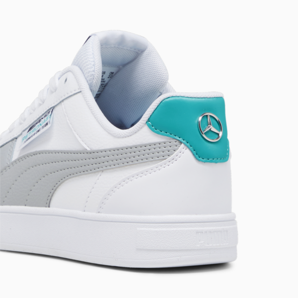 Mercedes-AMG PETRONAS Caven Youth Sneakers, PUMA White-Mercedes Team Silver-Spectra Green, large-ZAF