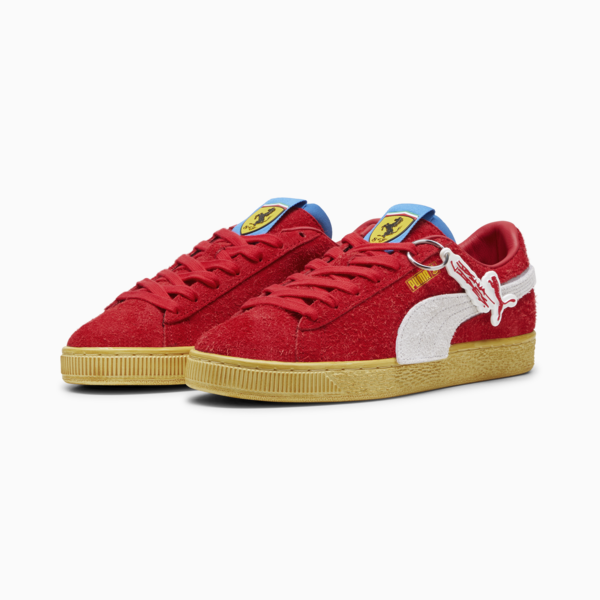 Joshua Vides x Scuderia Ferrari Suede Sneakers, PUMA White-PUMA Black, large-ZAF