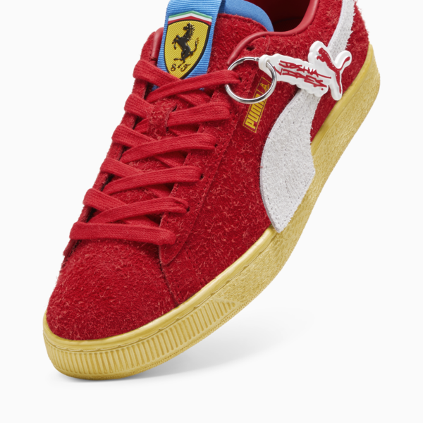 Joshua Vides x Scuderia Ferrari Suede Sneakers, PUMA White-PUMA Black, large-ZAF