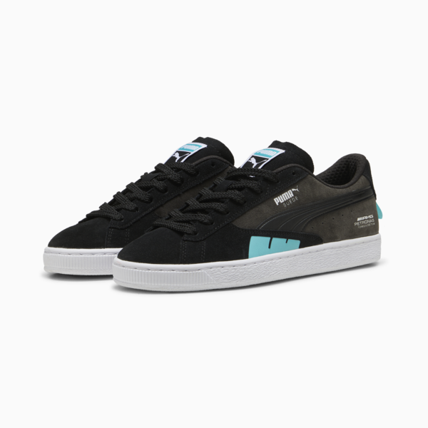 Mercedes AMG-Petronas F1® Suede Unisex Sneakers, PUMA Black-Flat Dark Gray-Sheen Green, large-ZAF