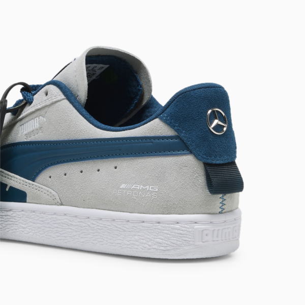 Mercedes AMG-Petronas F1® Suede Unisex Sneakers, Team Silver-Ocean Tropic, large-ZAF