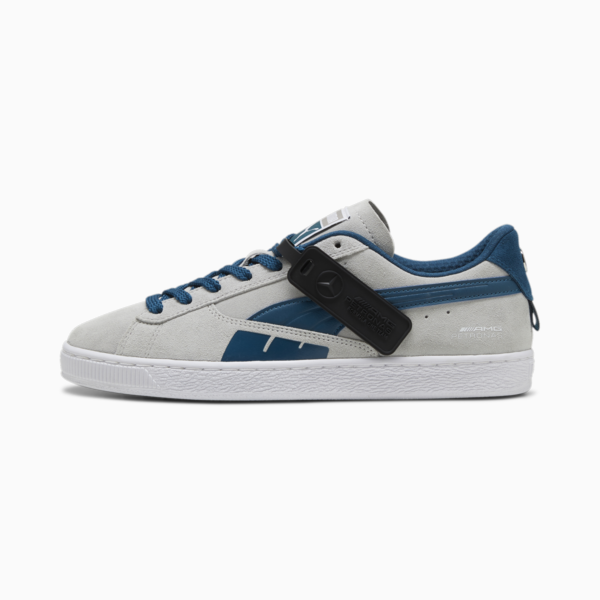 Mercedes AMG-Petronas F1® Suede Unisex Sneakers, Team Silver-Ocean Tropic, large-ZAF