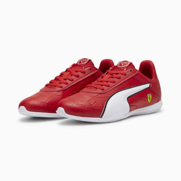 Scuderia Ferrari Tune Cat Driving Shoes, Rosso Corsa-PUMA White, large-ZAF
