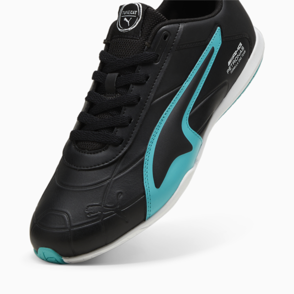 Mercedes-AMG Petronas Motorsport Tune Cat Driving Shoes, PUMA Black-Sheen Green, large-ZAF