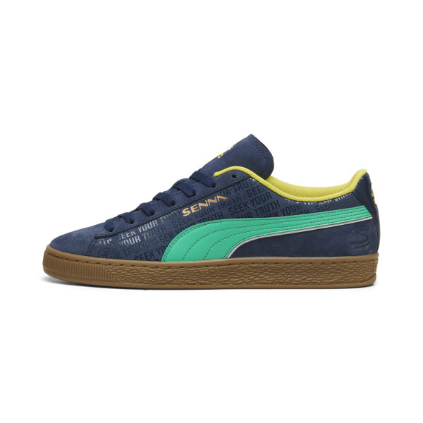 Puma suede blue and yellow store