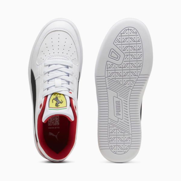 Scuderia Ferrari Caven 2.0 Youth Sneakers, PUMA White-PUMA Black-Rosso Corsa, large-ZAF