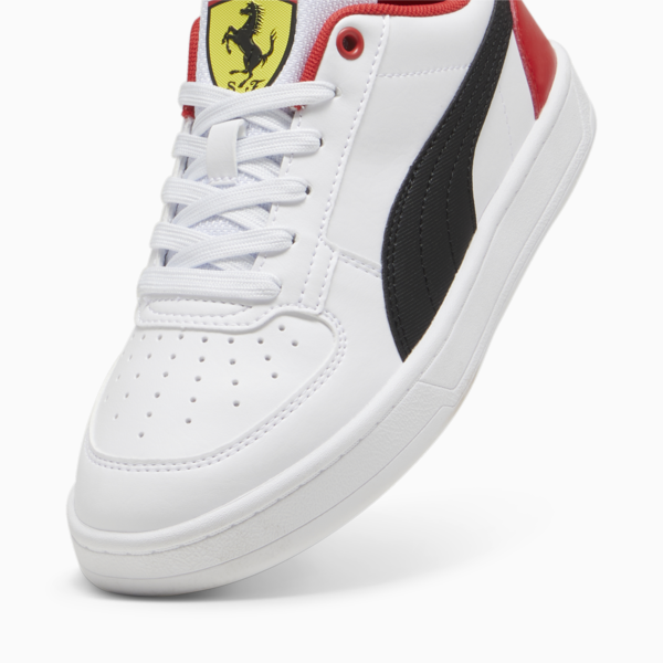 Scuderia Ferrari Caven 2.0 Youth Sneakers, PUMA White-PUMA Black-Rosso Corsa, large-ZAF