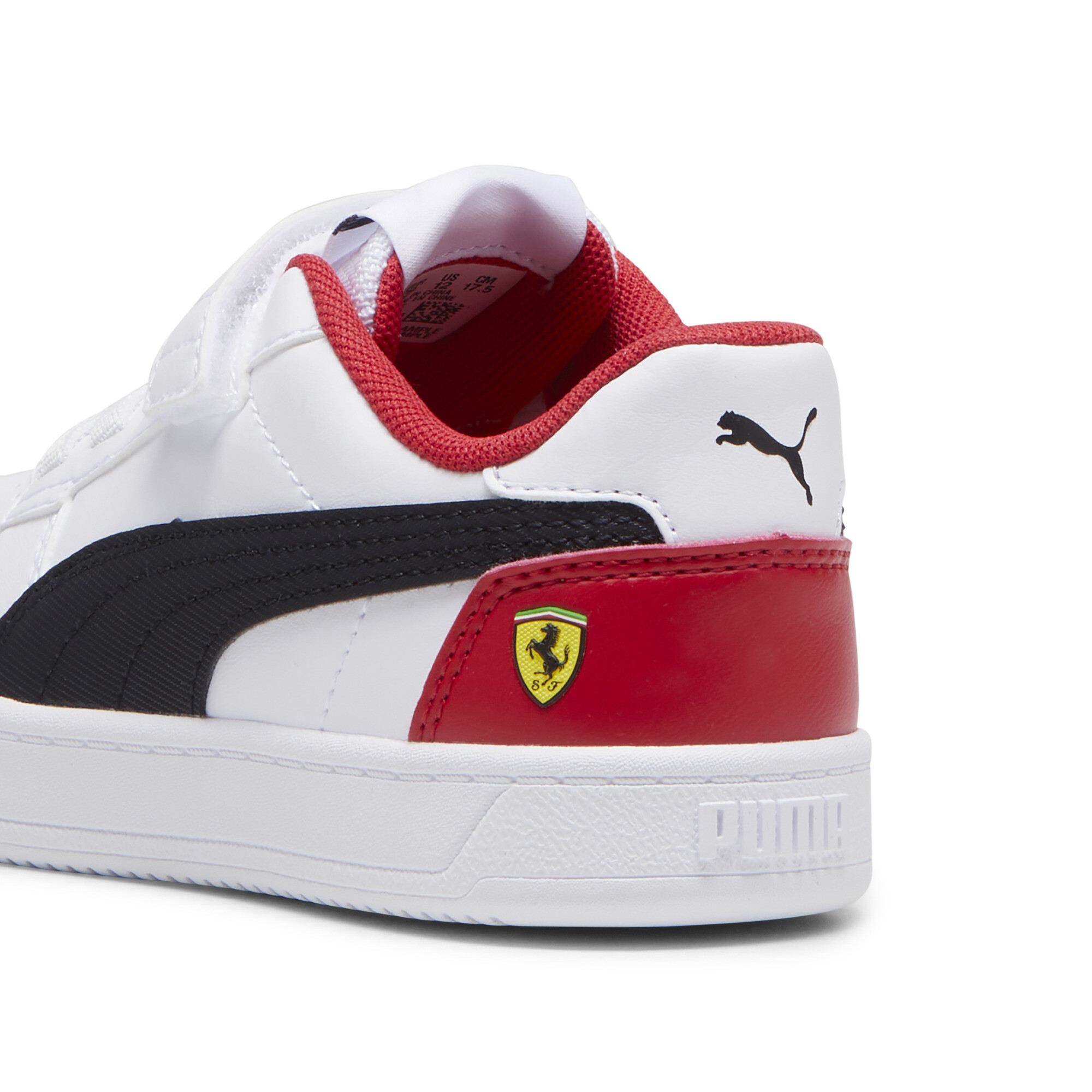 Puma Scuderia Ferrari Caven 2.0 Kids' Sneakers, White, Size 33, Shoes