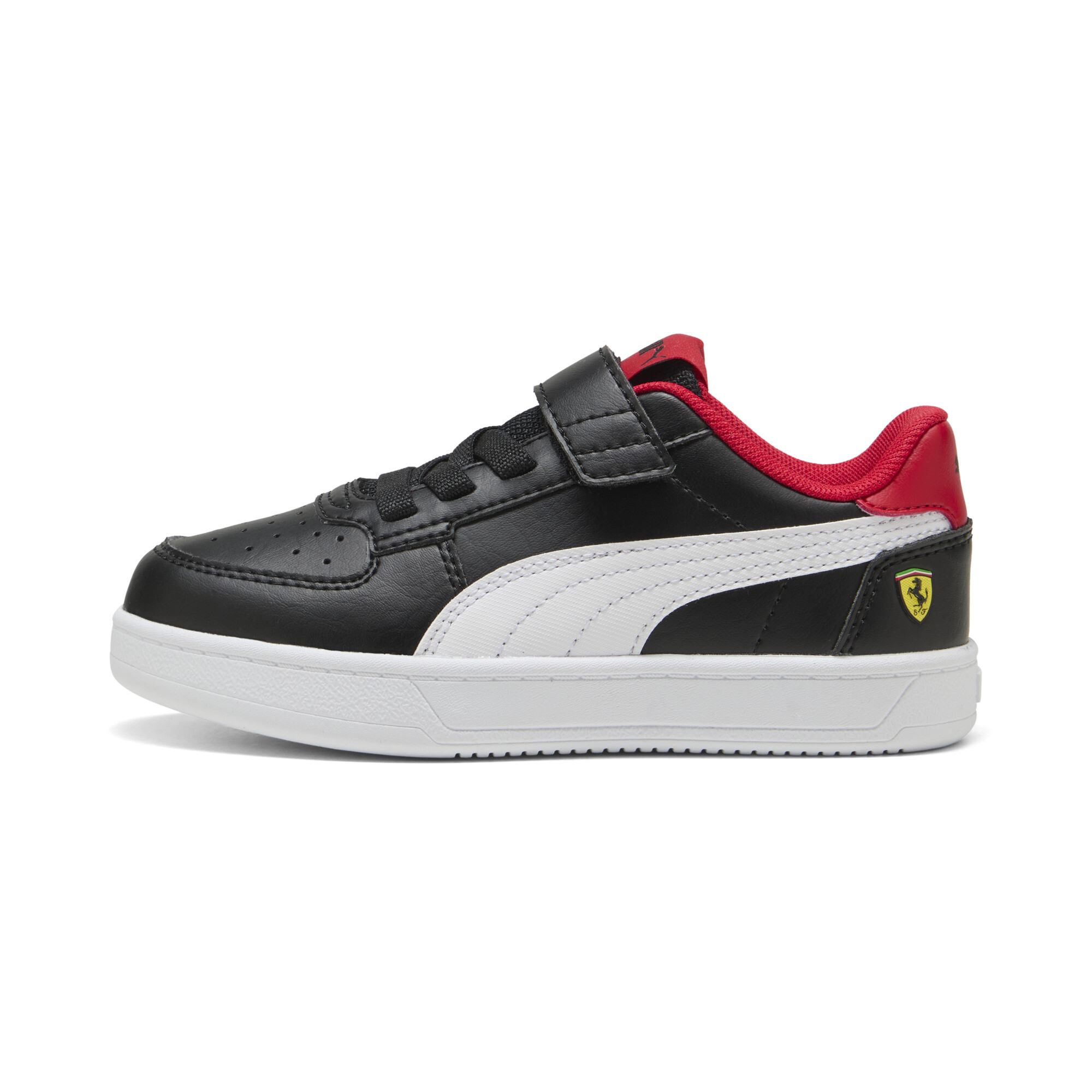 Puma Scuderia Ferrari HP Caven 2.0 Sneakers Kinder Schuhe | Mit Plain | Black/White | Größe: 34