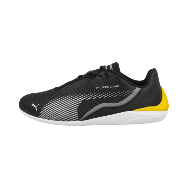 Porsche Legacy Drift Cat Decima Driving Shoes, PUMA Black-Sport Yellow, large-ZAF