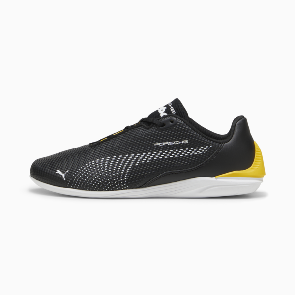 Porsche Legacy Drift Cat Decima Driving Shoes, PUMA Black-Sport Yellow, large-ZAF