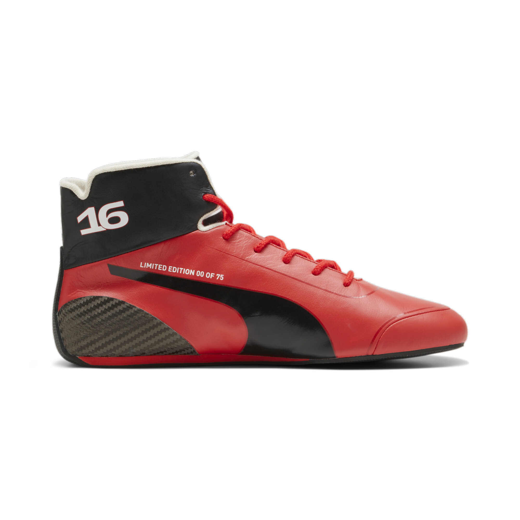 Men's Puma Scuderia Ferrari Speedcat Pro Charles Leclerc 75 Year Driving Shoes, Red, Size 41, Shoes