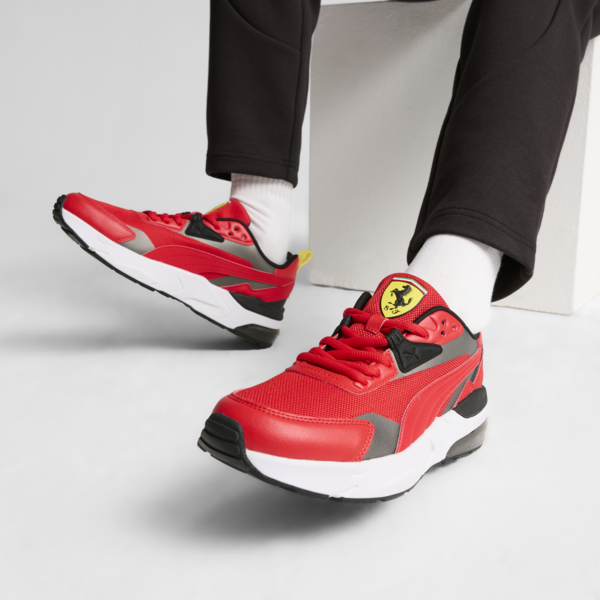 Scuderia Ferrari VIS2K Motorsport Shoe, Rosso Corsa-Puma Aged Silver, large-ZAF