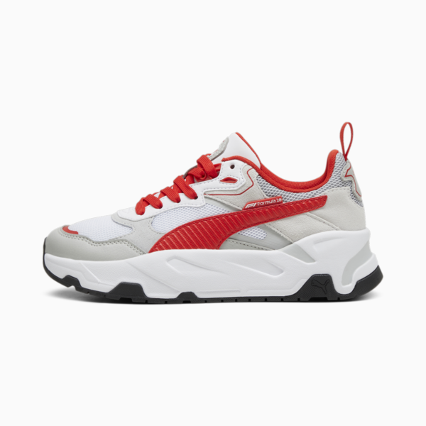 F1® Trinity Youth Sneakers, PUMA White-Pop Red, large-ZAF