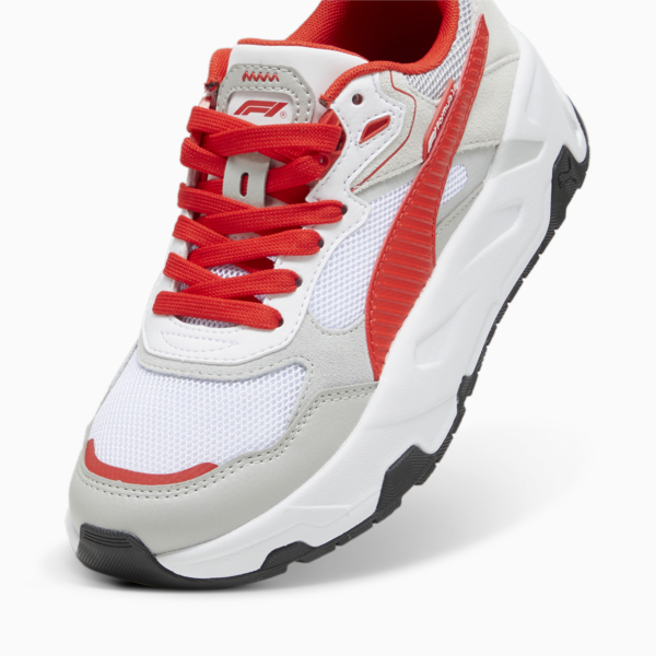 F1® Trinity Youth Sneakers, PUMA White-Pop Red, large-ZAF