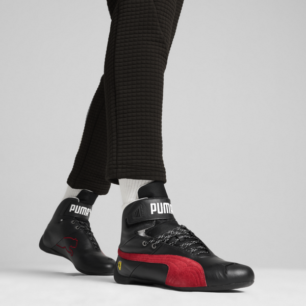 Scuderia Ferrari Future Cat Mid Sneakers, PUMA Black-Rosso Corsa, large-MEX