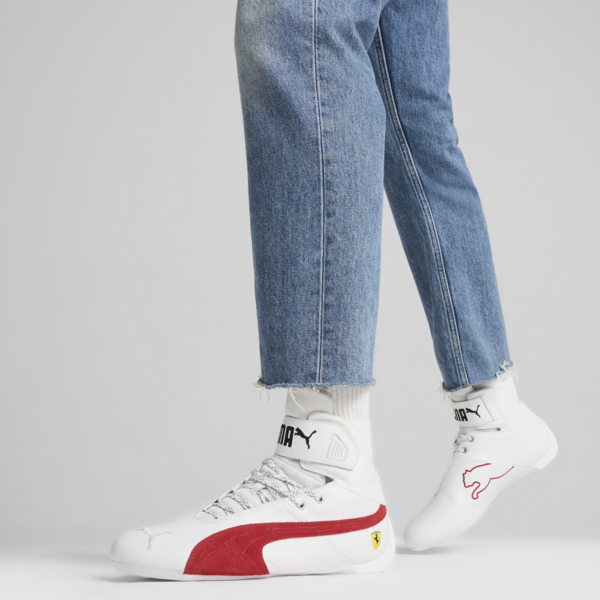 Scuderia Ferrari Future Cat Mid Sneakers, PUMA White-Rosso Corsa, large-MEX