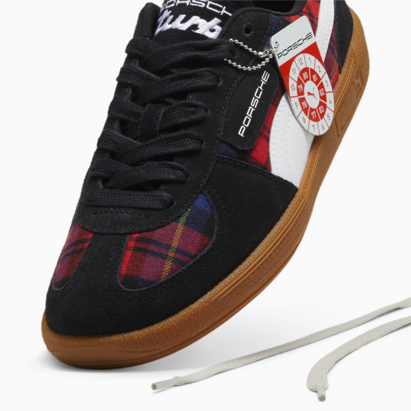 PUMA x PORSCHE LEGACY Palermo Tartan Sneakers Unisex, PUMA Black-PUMA White, large-ZAF